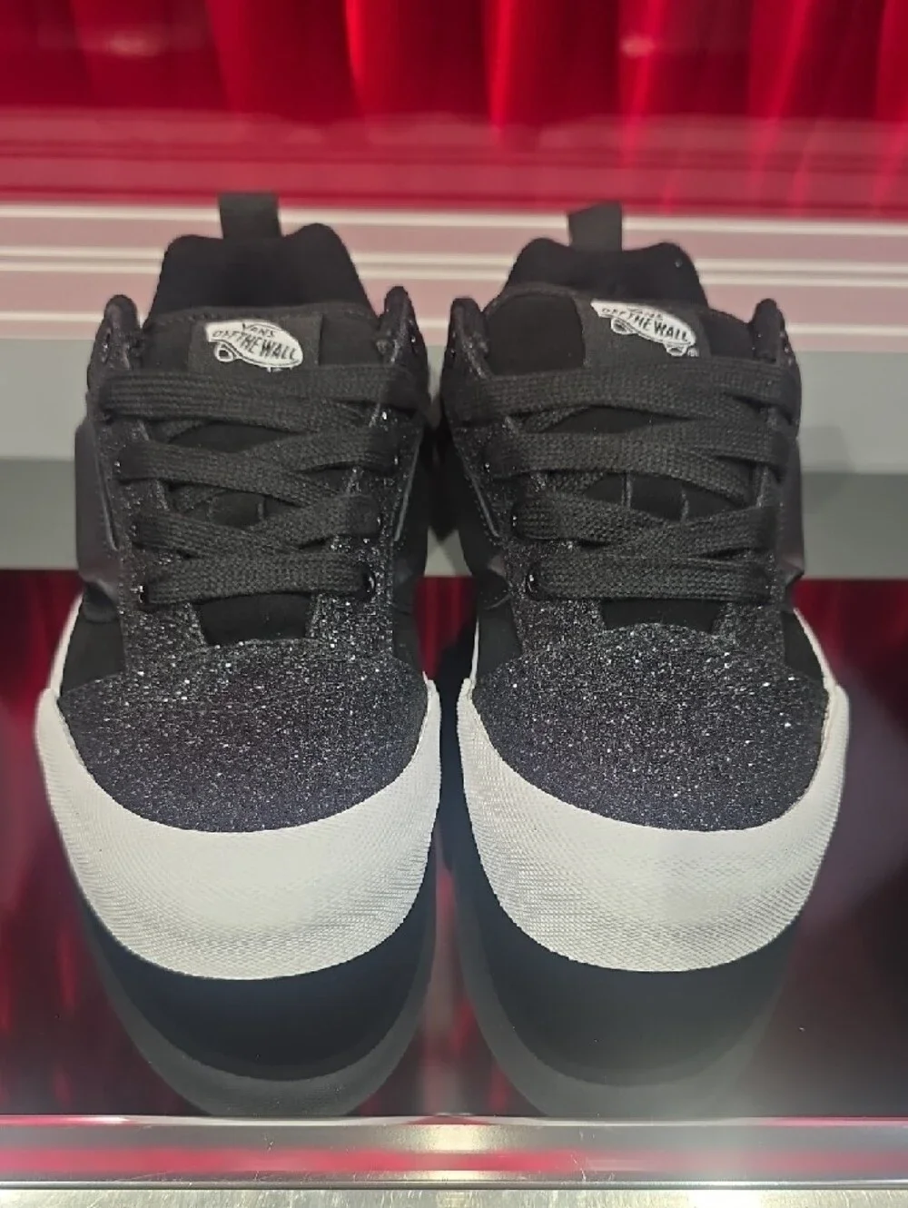 Vans Knu Skool Dazzled Black Glitter Kids Shoes Size 4.0 Junior New With Box